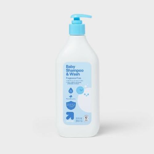 Baby Bath Wash and Shampoo - Fragrance Free - 20 fl oz - up&up™: Hypoallergenic, Paraben-Free, Plastic Pump