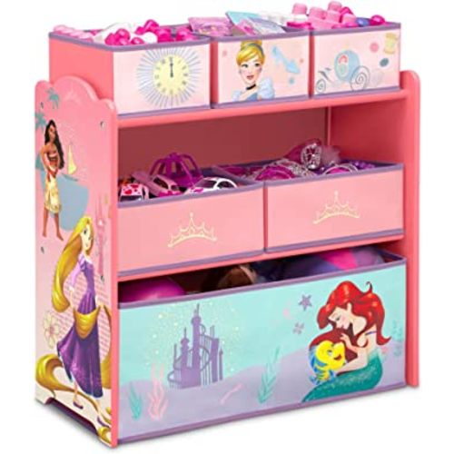 Delta Children Design & Store 6 Bin Toy Storage Organizer, Disney Princess