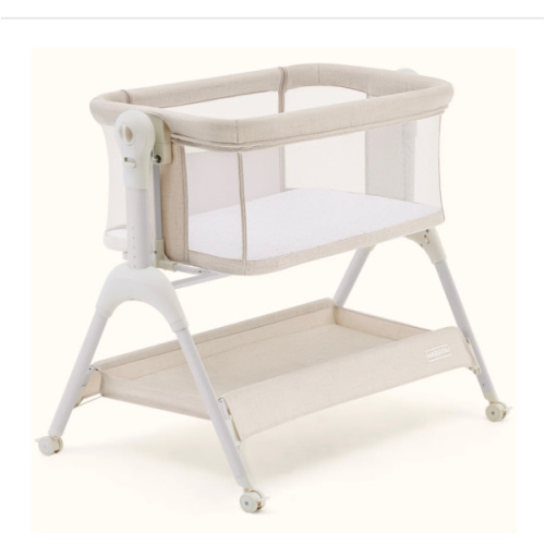 HARPPA Cuddly Sway | 3-in-1 Rocking Baby Bassinet & Bedside Sleeper with Anti-Reflux Mattress for Newborns | Attaches to Bed, Adjustable Height, Tool-Free Setup, Portable Wheels, CPSC Certified, Gentle Rocking Motion | Ideal for Infants, Safe Co-Sleeping