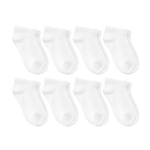 Baby 8pk Low Cut Socks - Dealworthy™ White 12-24M: Knit, Banded Cuff, Lightweight Fabric