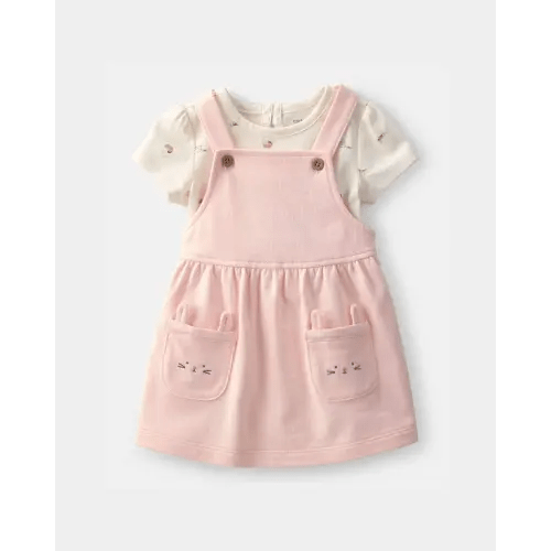 Baby Girl 2-Piece Easter Bunny Jumper Set - Pink/Ivory | Carter's