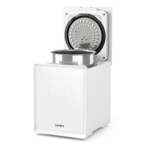 Livatro 3L Stainless Steel Warm Mist Humidifier, Easy Clean, Warm Steam, Sleep Mode & Auto-off, Healthy Air for Bedroom & Living Room White 3L