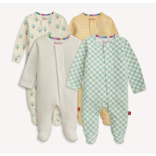 (3-6 Month) Magnetic Me 4-Pack Footie