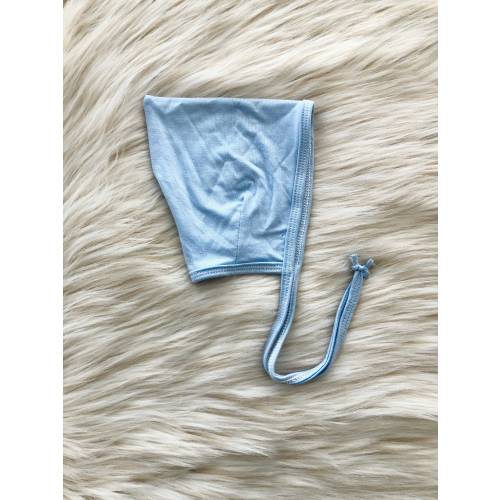 Powder Blue Baby Bonnet, Pointed Pixie Hat, 0-3 Months