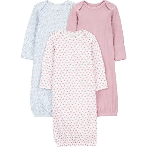 Simple Joys by Carter's Baby Girls' 3-pack Cotton Sleeper Gown