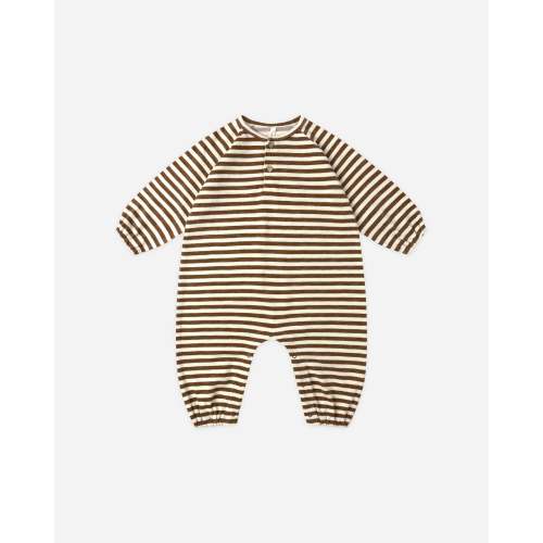 Henley Jumpsuit || Brown Stripe – Rylee + Cru
