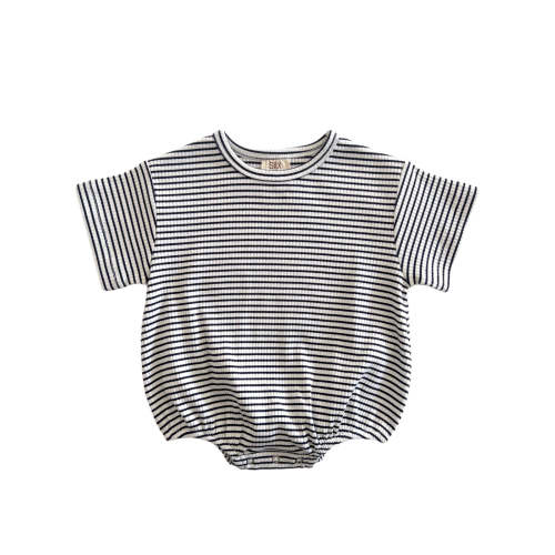 Black Stripe / Organic Ribbed T-Shirt Bubble