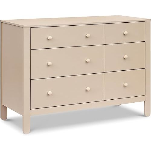 DaVinci Carter's Marisol 6-Drawer Dresser in Taupe/Washed Natural, GREENGUARD Gold Certified