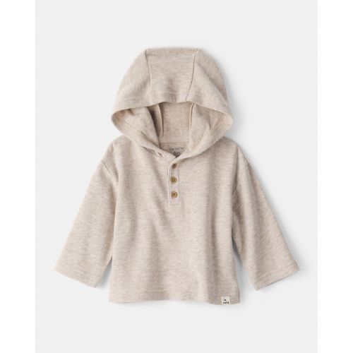 Baby Boy Long-Sleeve Hooded Top - Grey | Carter's