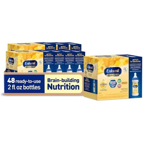 Enfamil NeuroPro Ready-to-Feed Baby Formula, 2 fl oz,48 bottles