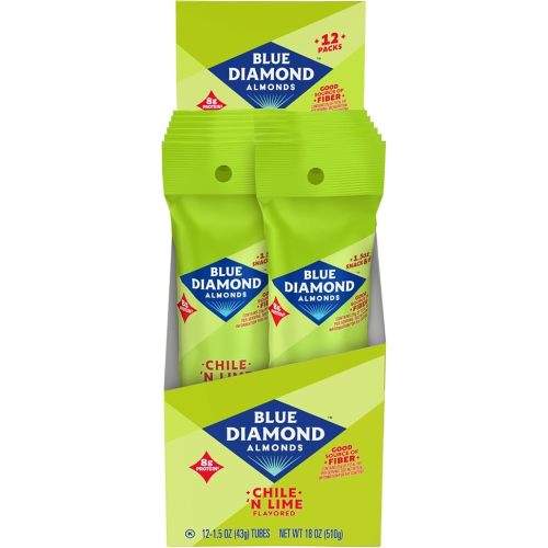 Blue Diamond Almonds Chile 'n Lime Flavored Snack Nut, 1.5 oz, Pack of 12