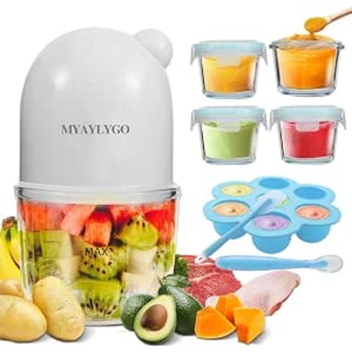 Baby Food Maker & Food Processor, Upgraded 14-in-1 Baby Food Blender, Puree Maker, Puree Grinder for Fruit, Veggies, Meat, Baby Feeding Essentials, Shower Gifts Set | Upgraded 14-in-1, Borosilicate Glass, BPA-Free, Easy to Use & Clean, For Fruit,Veggies,M