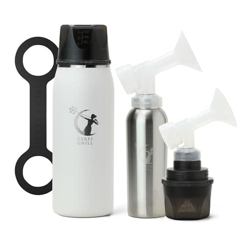 Ceres CHILL OG+ Breastmilk Chiller/Warmer  1238oz Portable Breast Milk Cooler, Two Chilling Options & More Capacity  Pump Compatible Container - Moonlighting