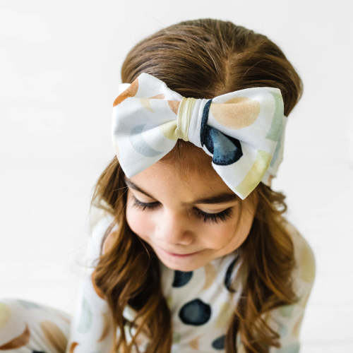 Luna Neutral Luxe Bow Headband – Little Sleepies