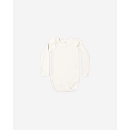 Shoulder Ruffle Bodysuit Natural – Rylee + Cru