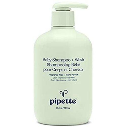 Amazon.com : Pipette Baby Shampoo and Body Wash - Fragrance Free, Tear-Free Bath Time, Hypoallergenic, Moisturizing Plant-Derived Squalane, New Formula, 11.8 fl oz : Health & Household