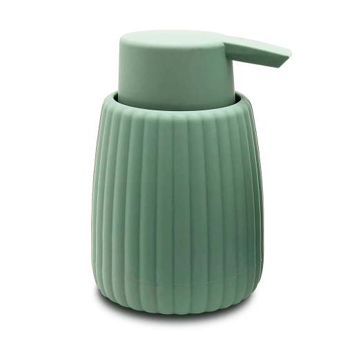Mainstays Rubberized Plastic Ribbed Soap Pump, Green
