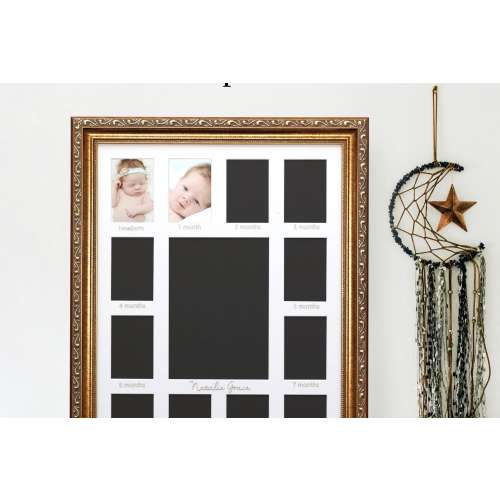 First Time Mom Gift, Birth to One Year Photo Frame, Baby Shower Gift, Mother's Day Picture Frame, One Year Baby Photos