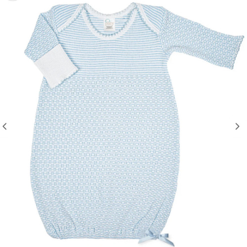 Embroidered Blue Paty Gown, NB