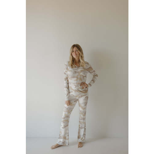 Women's Long Sleeve Bamboo Pajama | Camo 2.0
