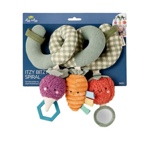 Itzy Ritzy - Spiral Car Seat Activity Toy - Veggie