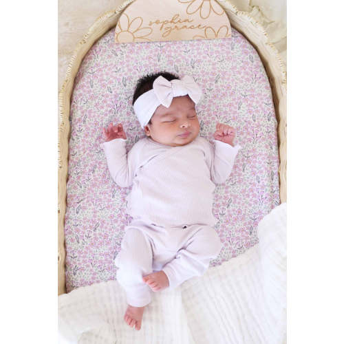 2pc Waffle Crossover Top & Bottom | Barely Orchid | 3-6m