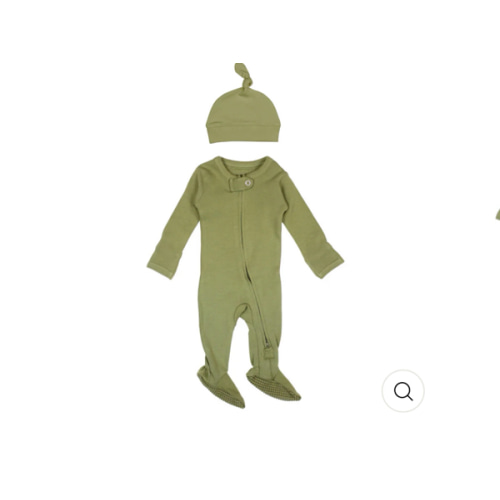 Sage Organic 2-Way Zipper Footie