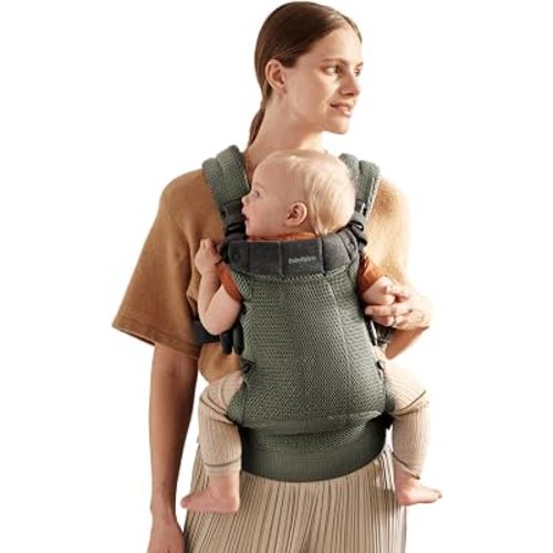 BabyBjörn Baby Carrier Harmony, Dark Green, 3D Mesh | 3-in-1 Ergonomic Baby Carrier; Newborn, Facing-in, Outward-Facing, and Back Carrying Positions Supported (7-40 lbs), Newborn to Toddler