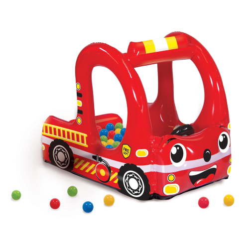 Banzai, Rescue Fire Truck Play Center Inflatable Ball Pit, 38" long