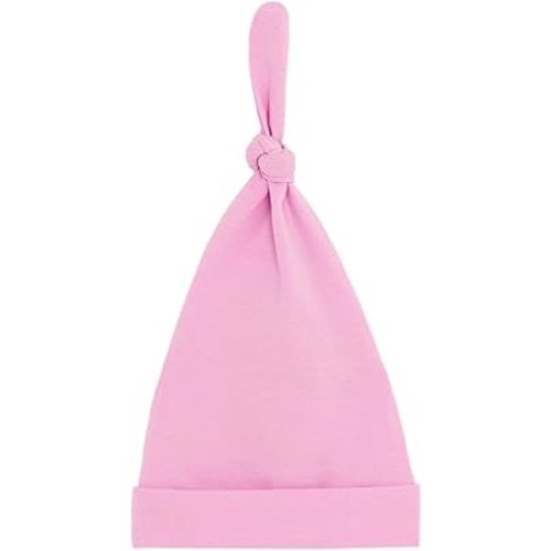 Newborn Hat 0–6 Months, Soft Cotton Infant Beanie with Knotted Top for Baby Girls & Boys, Hospital Hat (1 Pack)