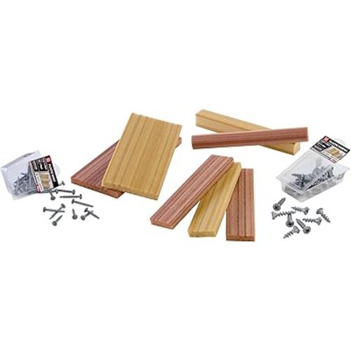 Little Tikes Creative Construction Wood, Nails, & Screws Bundle with 9 Refill Items, Pretend Play Construction Set, for Boys and Girls Ages 3+ Years