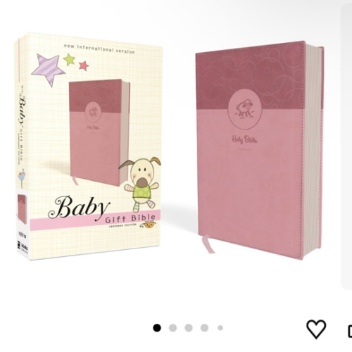 NIV, Baby Gift Bible, Holy Bible, Leathersoft, Pink, Red Letter, Comfort Print: Keepsake Edition