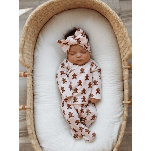 Blush Gingerbread / Organic Pointelle Newborn Set – SpearmintLOVE