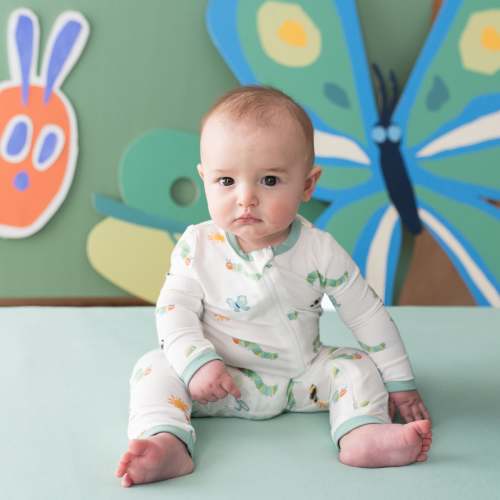 Bamboo Zippered Romper in The Very Hungry Caterpillar | Kyte Baby