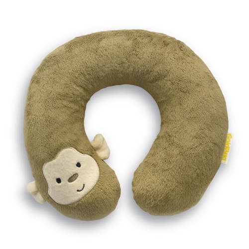 Goldbug Travel Pillow, Head and Neck Support for Toddlers, Monkey