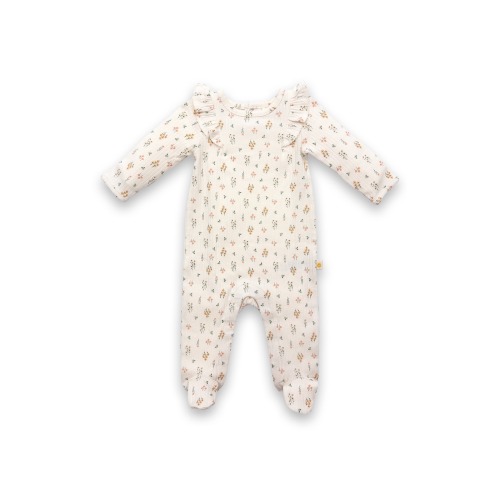 Floral Organic Cotton Footie