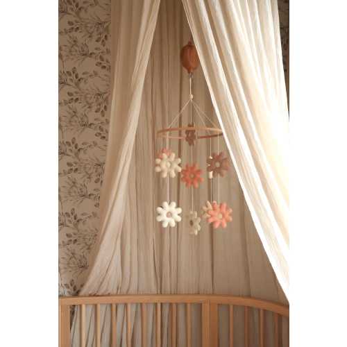 Handmade Blossom Baby Mobile: Soft Color Flowers