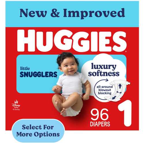 Huggies, Little Snugglers Baby Diapers, Size 1, 8-14 lbs, 96 ct