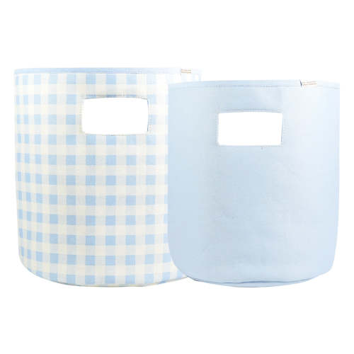 The Beaufort Bonnet Company Buckhead Blue Gingham Soft Storage - Goosewaddle® | Newborn Baby Blankets Toys Teethers Bibs & More