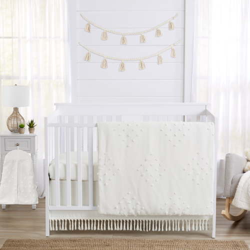 Sweet Jojo Designs Boho Dot Ivory 4 Piece Crib Bedding Set