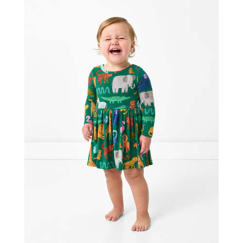 Wild Zoo Skater Dress with Bodysuit | Little Sleepies