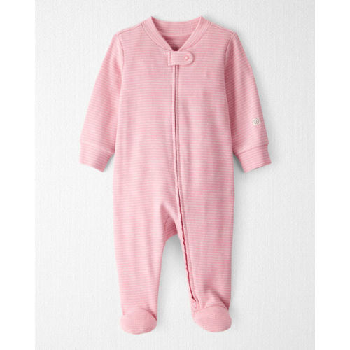 Baby Girl Organic Cotton Sleep & Play in Pink Stripes - Little Planet | Carter's