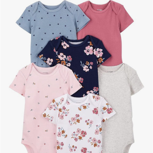 Simple Joys by Carter's Baby Girls 6 Pack Short Sleeve Bodysuit