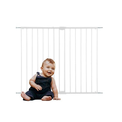 Toddleroo Easy Swing & Lock Baby Gate for Top of Stairs: 31" Tall, White | Top of Stairs Baby Gate, Hardware Mount, Open-Direction Control, 28.7"-47.8" Wide, 31" Tall, One-Hand Operation, Swing-Latch