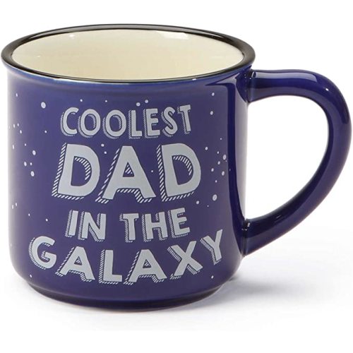 Our Name is Mud “Coolest Dad” Space Stoneware Camping Coffee Mug, 16 oz.