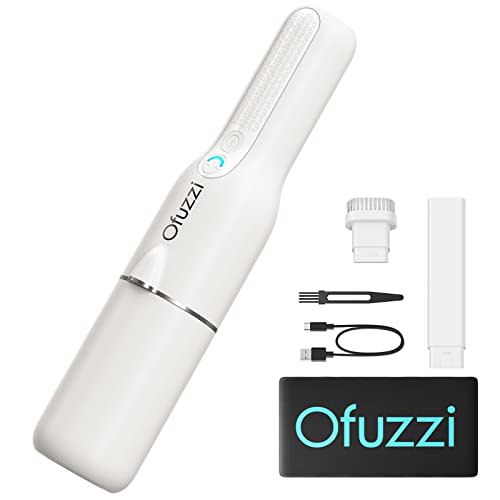 Ofuzzi Slim H7 Pro Handheld Vacuum, 1.0LB, 27AW/11kPa, Handheld Vacuum Cordless with LED Lighting and Two-Speed Modes, Low Noise, Type-C Charge, Mini Vacuum for Home Cleaning, White