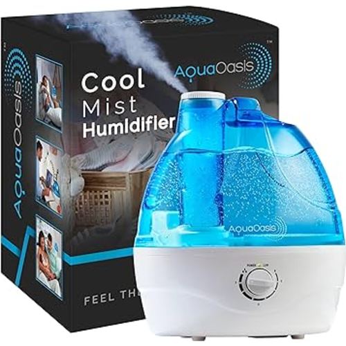 AquaOasis® Cool Mist Humidifier (2.2L Water Tank) Quiet Ultrasonic Humidifiers for Bedroom & Large room - Adjustable -360 Rotation Nozzle, Auto-Shut Off, Humidifiers for Babies Nursery & Whole House
