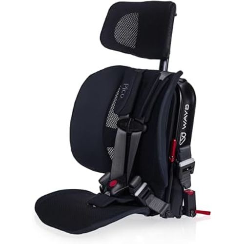WAYB Re-Certified Pico Travel Car Seat - Lightweight, Portable, Foldable - Perfect for Airplanes, Rideshares and Road Trips - Forward Facing for Kids 22-50 lbs. and 30-45"