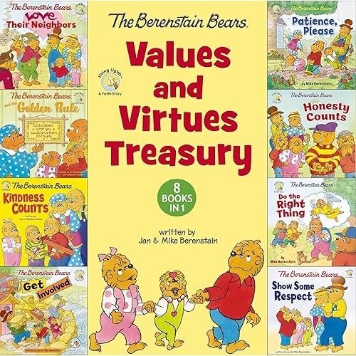 The Berenstain Bears Values and Virtues Treasury: 8 Books in 1 (Berenstain Bears/Living Lights: A Faith Story) Hardcover – November 2, 2021