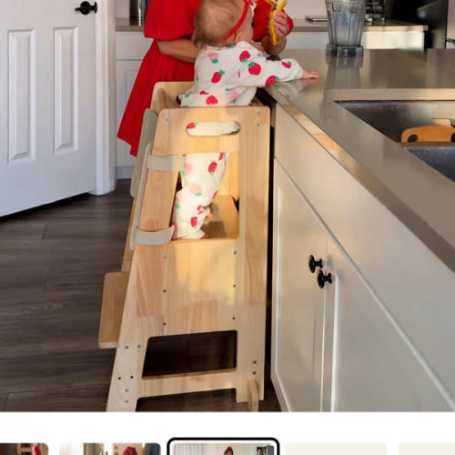 HARPPA Nordo | Safe & Stable Montessori Toddler Kitchen Wooden Tower - Perfect for Cooking & Learning, Counter Helper, Kitchen Tower, Gift for 2 Year Old